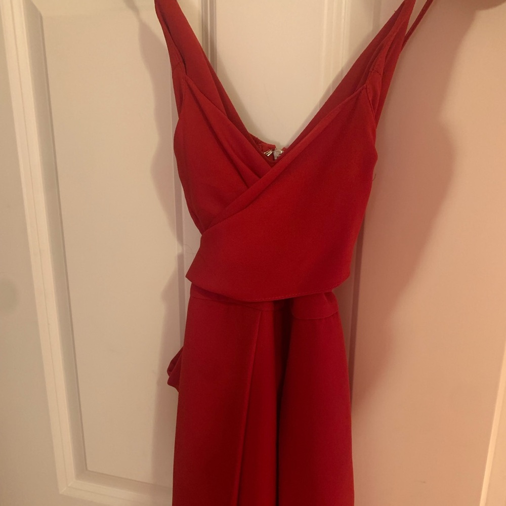 Mika & Gala silky red romper